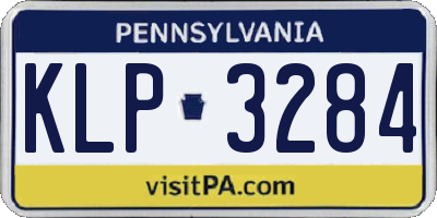 PA license plate KLP3284