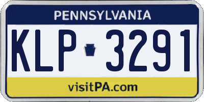 PA license plate KLP3291