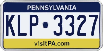 PA license plate KLP3327
