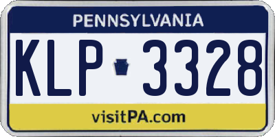 PA license plate KLP3328