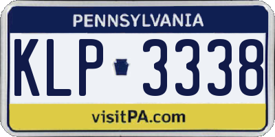 PA license plate KLP3338