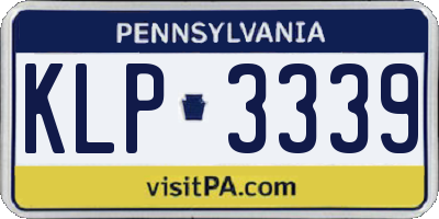 PA license plate KLP3339