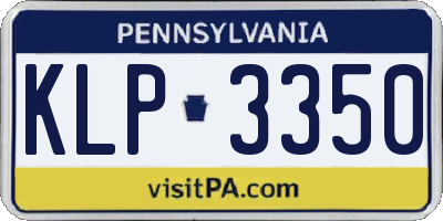 PA license plate KLP3350