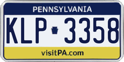 PA license plate KLP3358