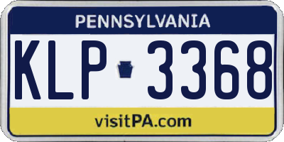 PA license plate KLP3368