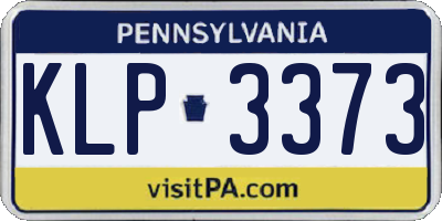 PA license plate KLP3373
