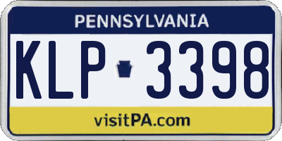 PA license plate KLP3398