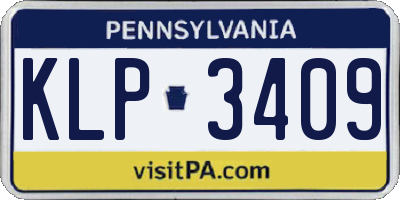 PA license plate KLP3409