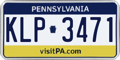 PA license plate KLP3471