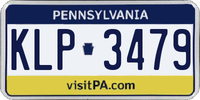 PA license plate KLP3479
