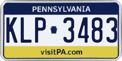 PA license plate KLP3483