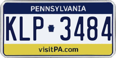 PA license plate KLP3484