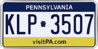 PA license plate KLP3507