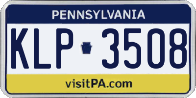 PA license plate KLP3508