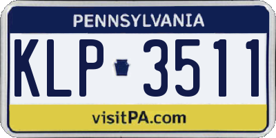 PA license plate KLP3511