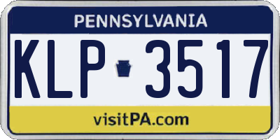 PA license plate KLP3517