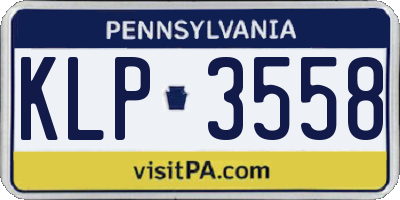 PA license plate KLP3558