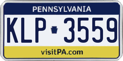 PA license plate KLP3559