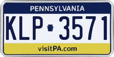 PA license plate KLP3571