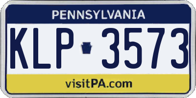 PA license plate KLP3573
