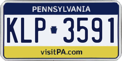 PA license plate KLP3591