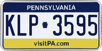 PA license plate KLP3595