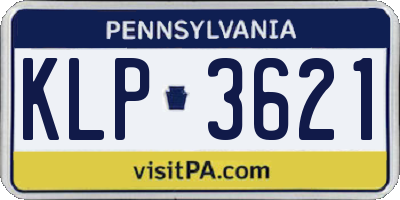 PA license plate KLP3621