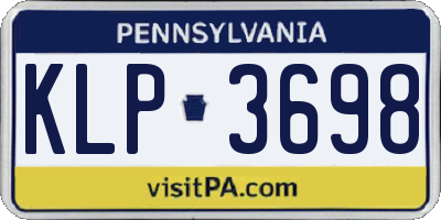 PA license plate KLP3698