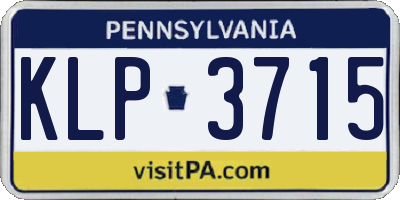 PA license plate KLP3715
