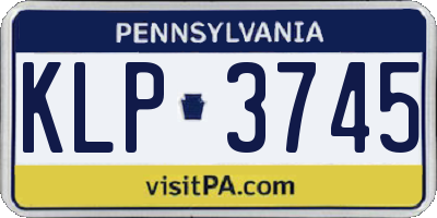 PA license plate KLP3745