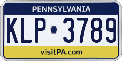 PA license plate KLP3789