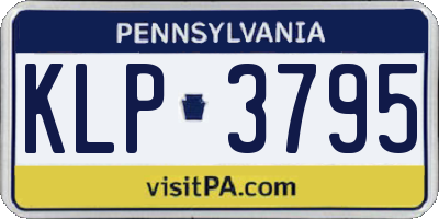 PA license plate KLP3795