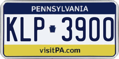 PA license plate KLP3900