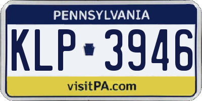 PA license plate KLP3946