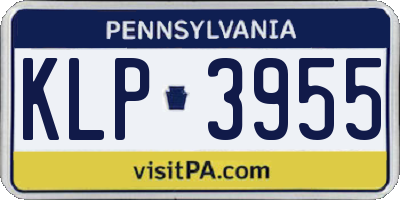 PA license plate KLP3955