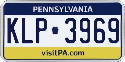 PA license plate KLP3969