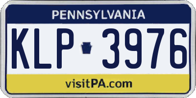 PA license plate KLP3976