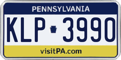 PA license plate KLP3990