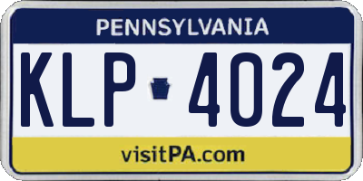 PA license plate KLP4024