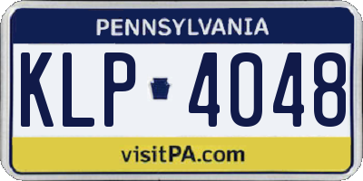PA license plate KLP4048