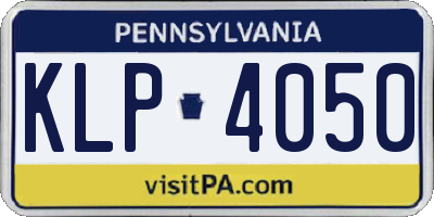 PA license plate KLP4050