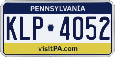 PA license plate KLP4052