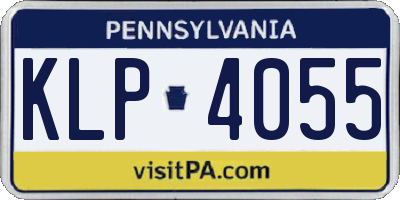 PA license plate KLP4055