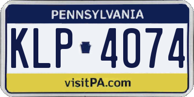 PA license plate KLP4074
