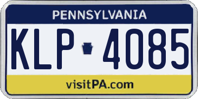 PA license plate KLP4085