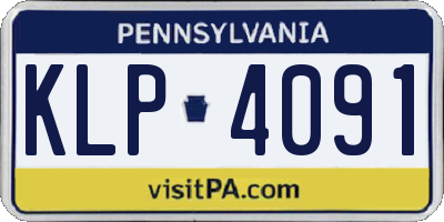 PA license plate KLP4091
