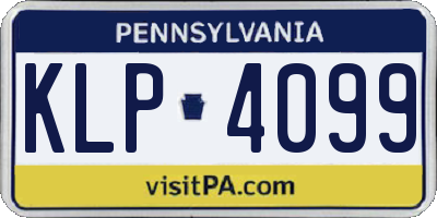 PA license plate KLP4099