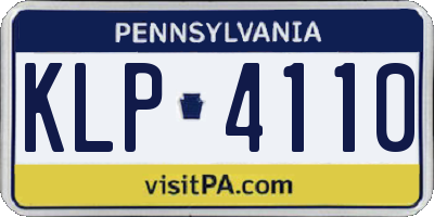 PA license plate KLP4110