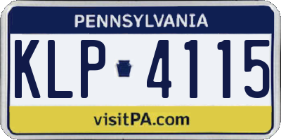 PA license plate KLP4115