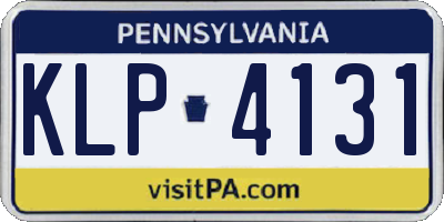 PA license plate KLP4131